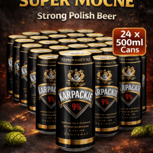 Karpackie Super Mocne Strong Polish Beer | 24 x 500ml Cans | 9% ABV | SaveAndGo