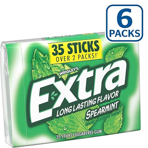 Extra Spearmint Sugar-Free Chewing Gum Fresh Mint Flavour