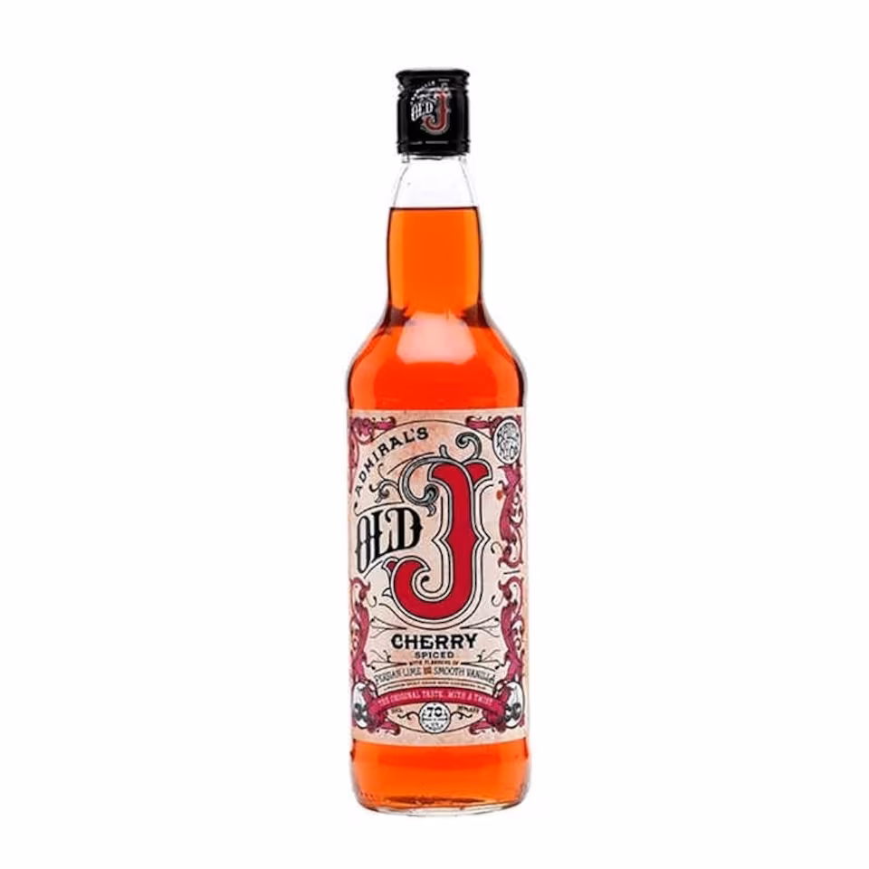 Admiral Vernons Old J Cherry Spiced Rum 70cl saveandgo