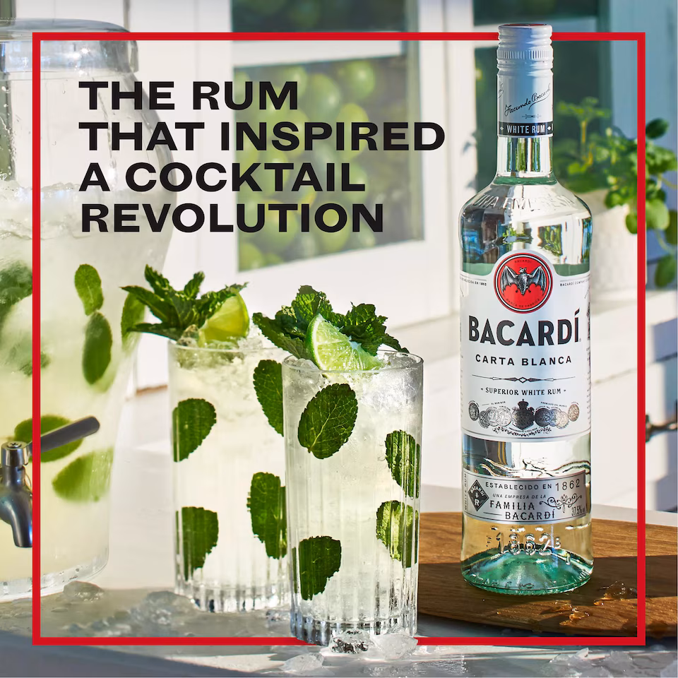 Bacardi Carta Blanca Rum 1L – Smooth White Rum | saveandgo