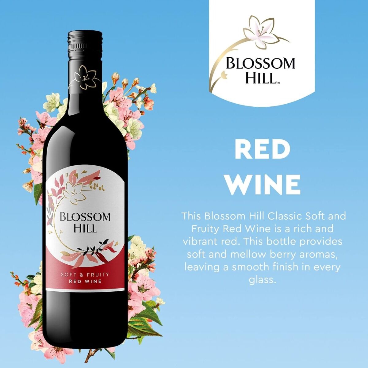 Blossom Hill Red Wine – Ruby Cabernet – California, USA – 6 x 75cl (13% ABV) saveandgo