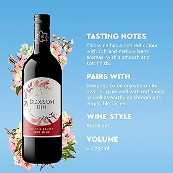 Blossom Hill Red Wine – Ruby Cabernet – California, USA – 6 x 75cl (13% ABV) saveandgo