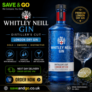Whitley Neill Distiller’s Cut Gin 1 Litre | London Dry Gin 43% ABV | saveandgo