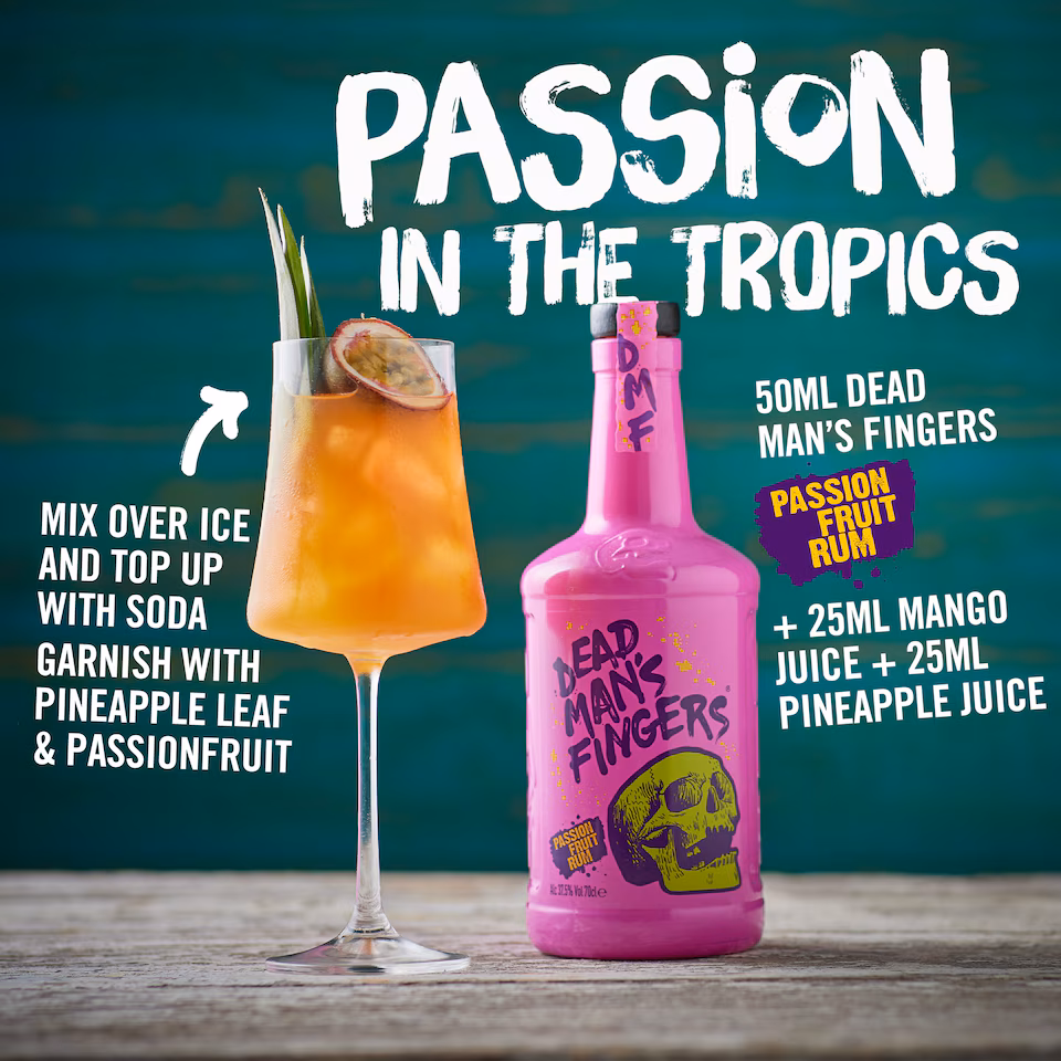 Dead Man’s Fingers Passion Fruit Rum 70cl | saveandgo