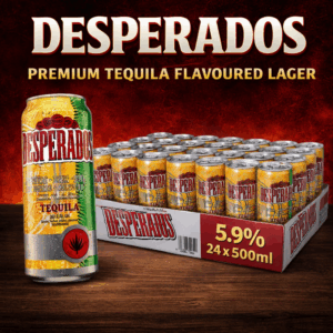Desperados Tequila Flavoured Lager 5.9% 24 x 500ml Cans Buy Beer UK Save & Go