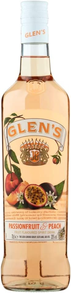 Glen’s Passionfruit & Peach Fruit Flavoured Spirit Drink 70cl | Refreshing Fruity Alcohol | saveandgo