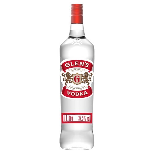 Glen’s Vodka 1 Litre 37.5% ABV Triple Distilled Scottish Vodka saveandgo