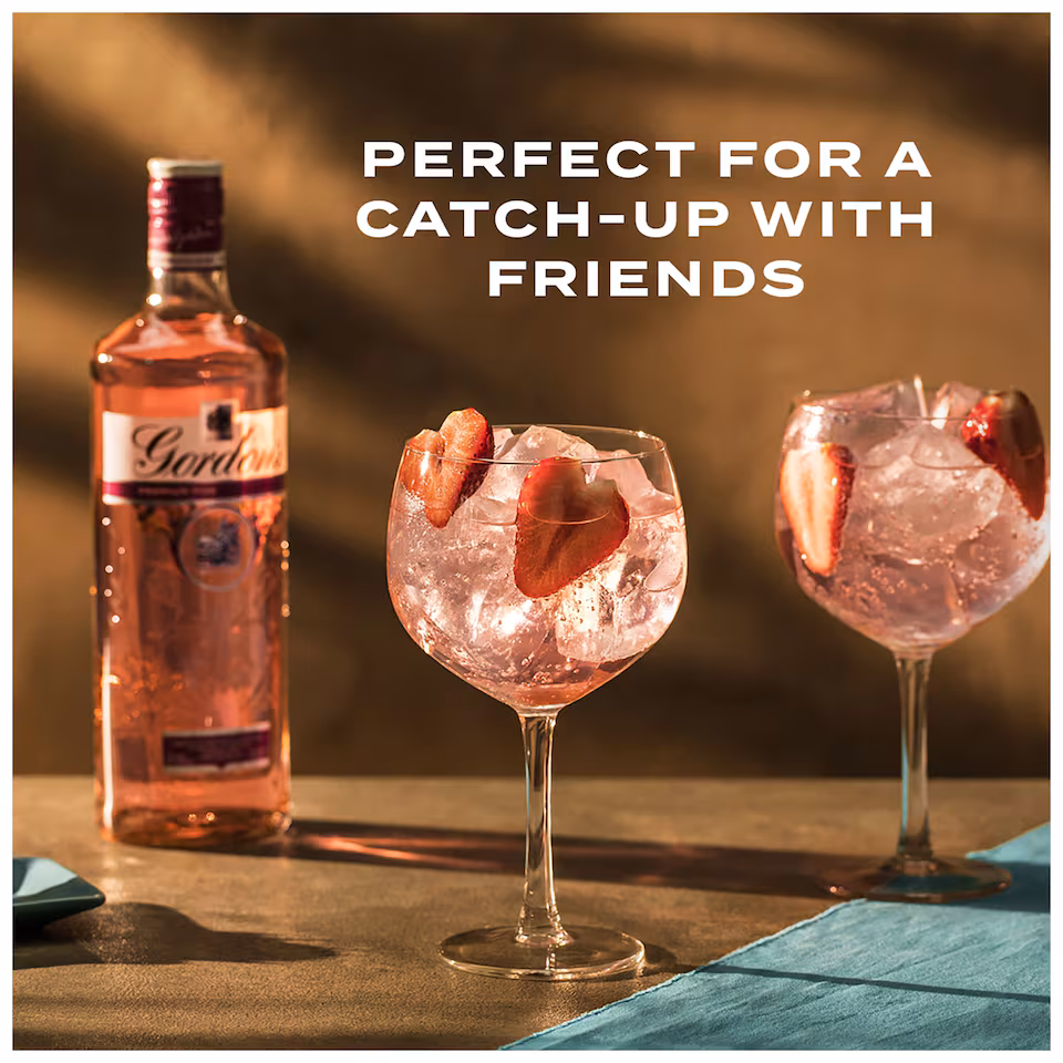 Gordon’s Premium Pink Distilled Gin 1L – Raspberry, Strawberry & Redcurrant Gin | 37.5% ABV | saveandgo