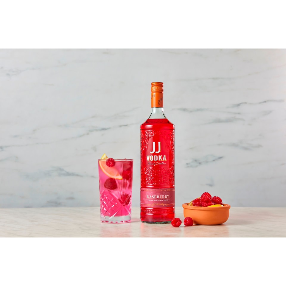 J.J. Whitley Raspberry Vodka 1 Litre – Available at saveandgo.co.uk