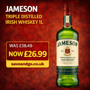 Jameson Triple Distilled Blended Irish Whiskey 1L saveandgo