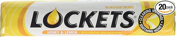 Lockets Honey & Lemon 43g – Soothing Menthol Lozenges | Saveandgo