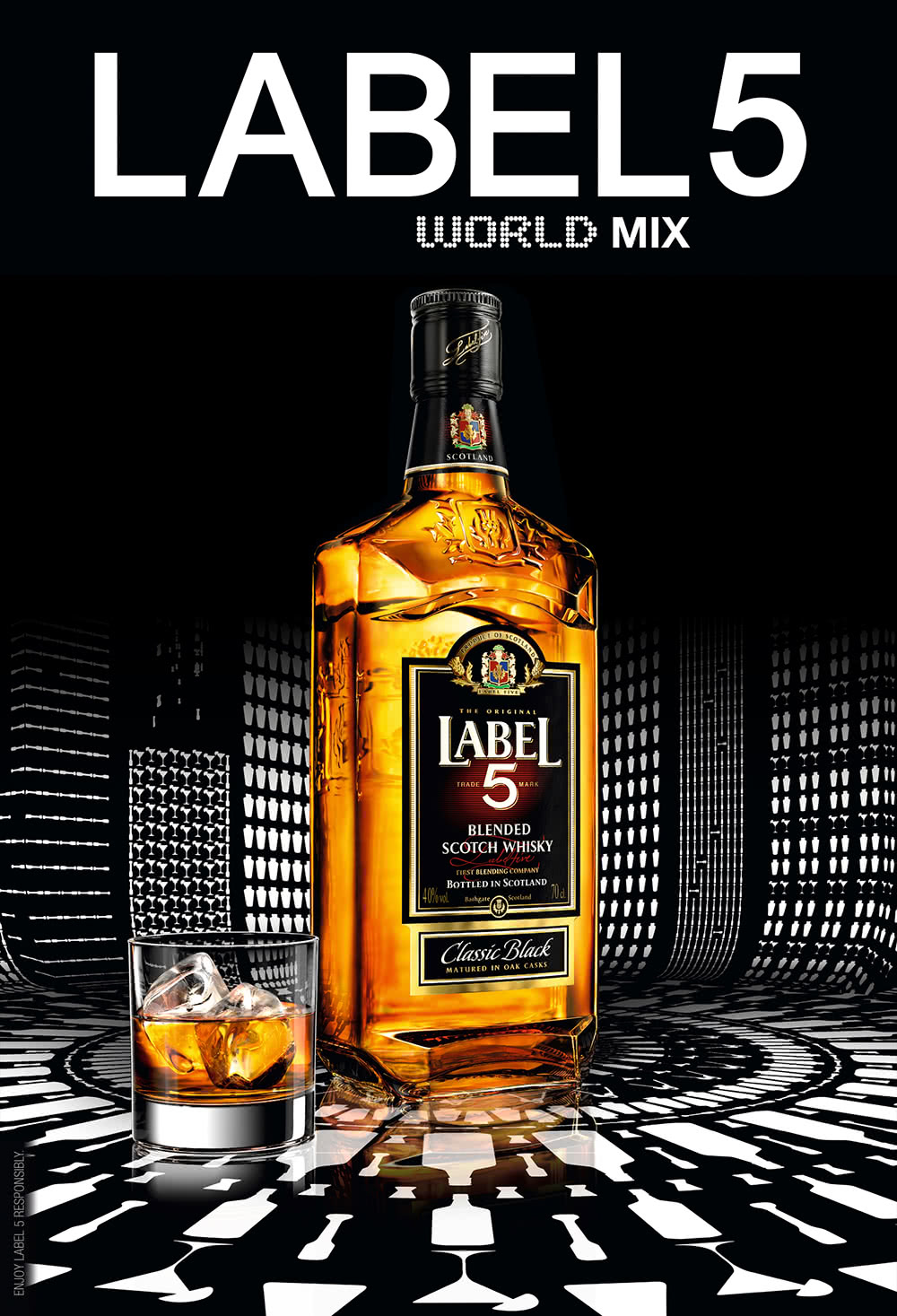 Label 5 Scotch Whisky 1L Highland Scotch Whisky, 40% ABV, Smooth & Balanced, Perfect for Whisky Lovers saveandgo