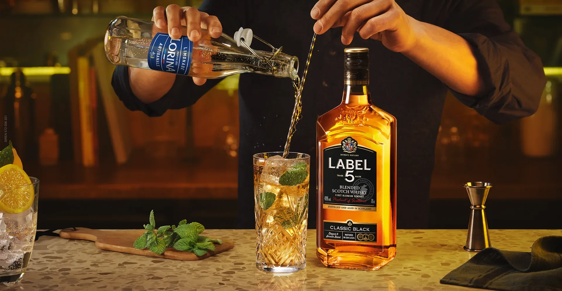 Label 5 Scotch Whisky 1L Highland Scotch Whisky, 40% ABV, Smooth & Balanced, Perfect for Whisky Lovers saveandgo