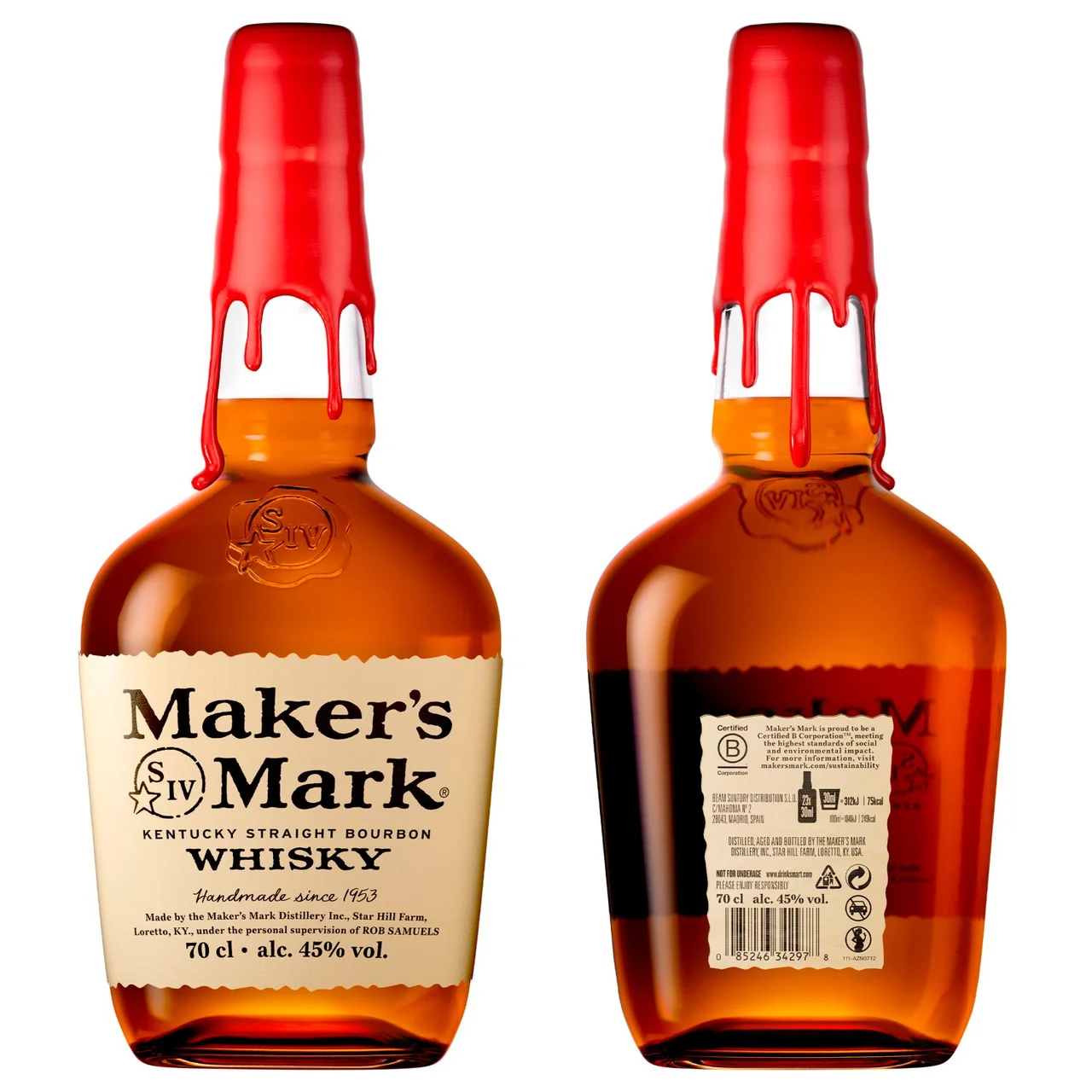 Maker’s Mark Kentucky Straight Bourbon Whisky 70cl Handmade American Bourbon – saveandgo