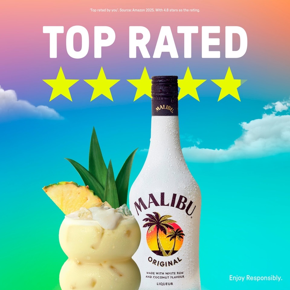 Malibu Original Coconut Rum 1L – Buy Online at saveandgo2