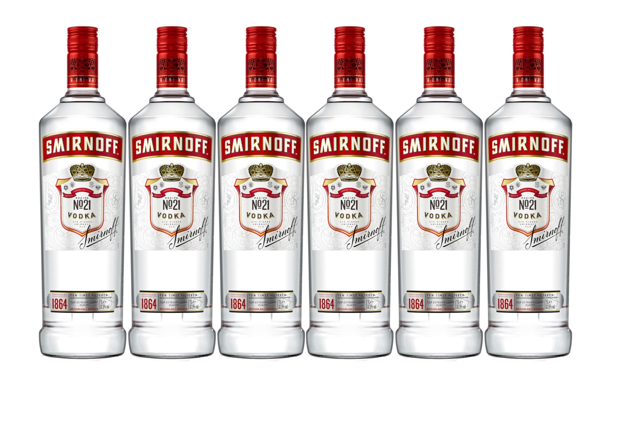 SMIRNOFF VODKA 6X1L 37.5%