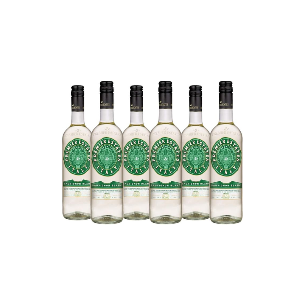 Premier Estates | Sauvignon Blanc | Italian White Wine | Case of 6 x 75cl Bottles