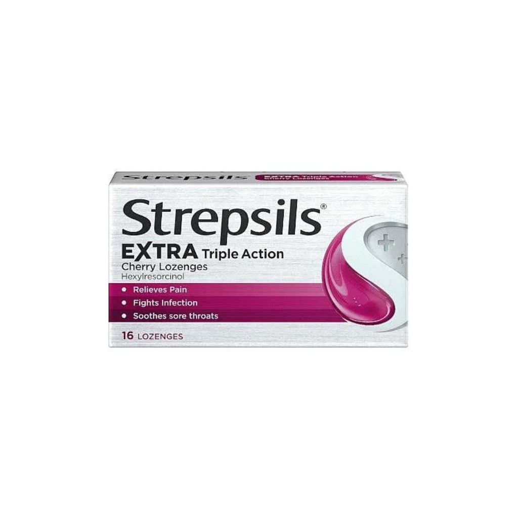 Strepsils extra cherry 16 lozenges