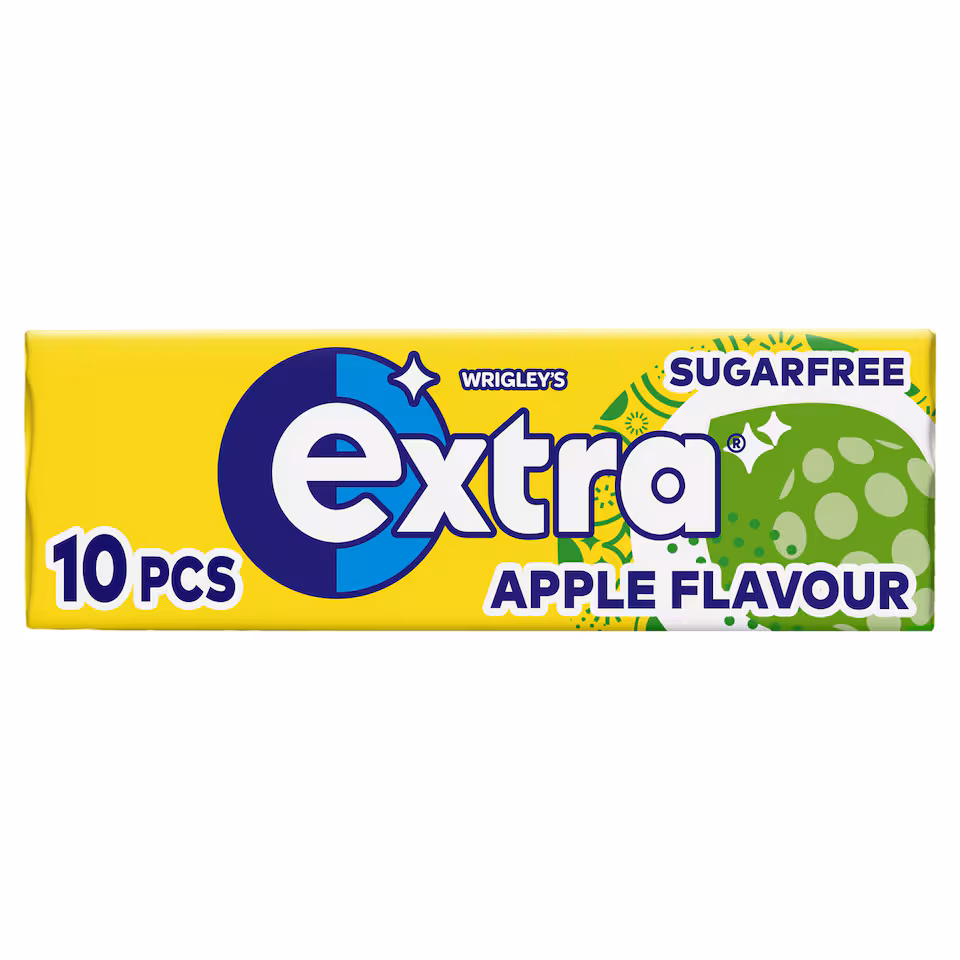 Extra Apple Flavour Sugarfree Chewing Gum 10 Pieces