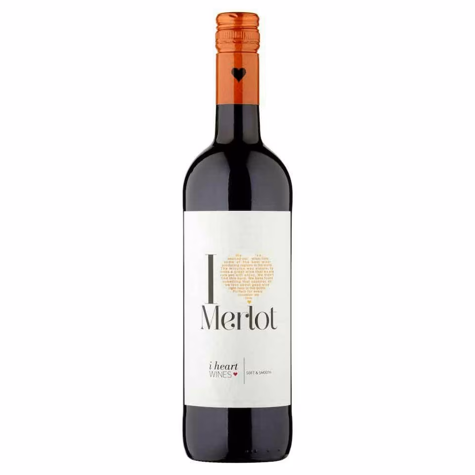 i Heart Merlot Red Wine 6 x 75cl | Smooth & Medium-Bodied Merlot | saveandgo