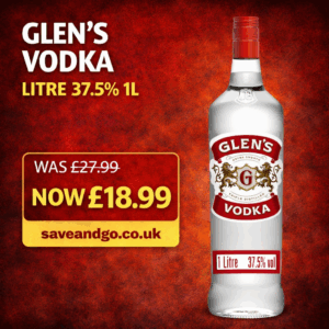 Glen's Vodka Litre 37.5% 1L saveadgo