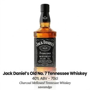 Jack Daniel’s Old No. 7 Tennessee Whiskey 70cl 40% ABV | saveandgo