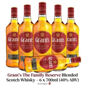 Grant’s The Family Reserve Blended Scotch Whisky – 6 x 700ml (40% ABV) saveandgo